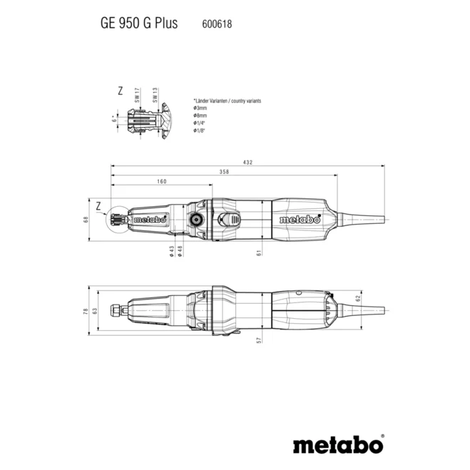 0061800M 01 website.afc4d5c7 Polizor drept Metabo GE 950 G Plus - imagine 4