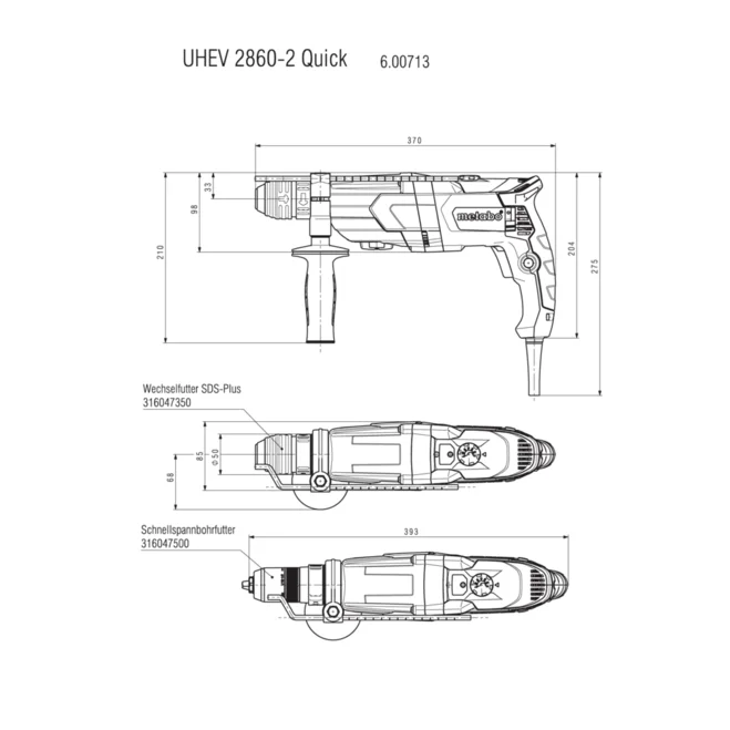 0071300M 01 website.c888fd1a Ciocan multi 2 mandrine Metabo UHEV 2860-2 Quick - imagine 5