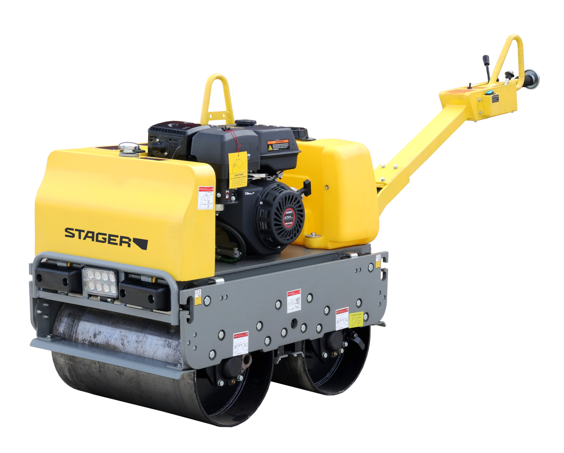 Cilindru dublu vibrocompactor motor Loncin G420F Stager CDV65-2