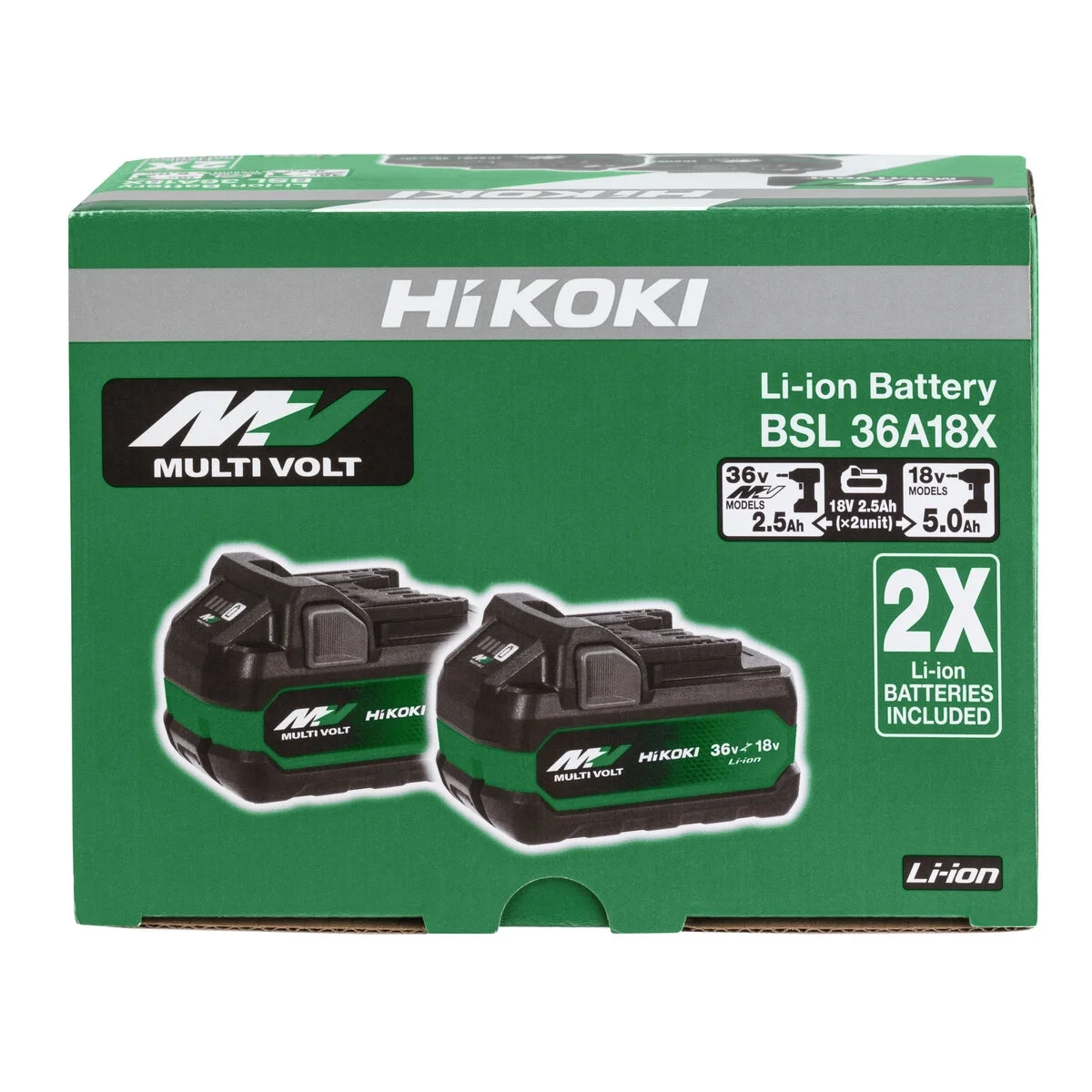 bsl36a18x detail01 Set 2 acumulatori MULTIVOLT 36V 2.5Ah-18V 5.0Ah Li-ion HIKOKI 380205 - imagine 4